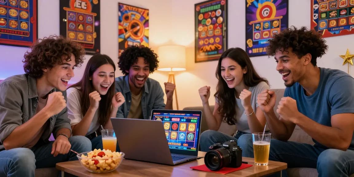 Permainan slot online dalam suasana hangat bersama teman-teman.