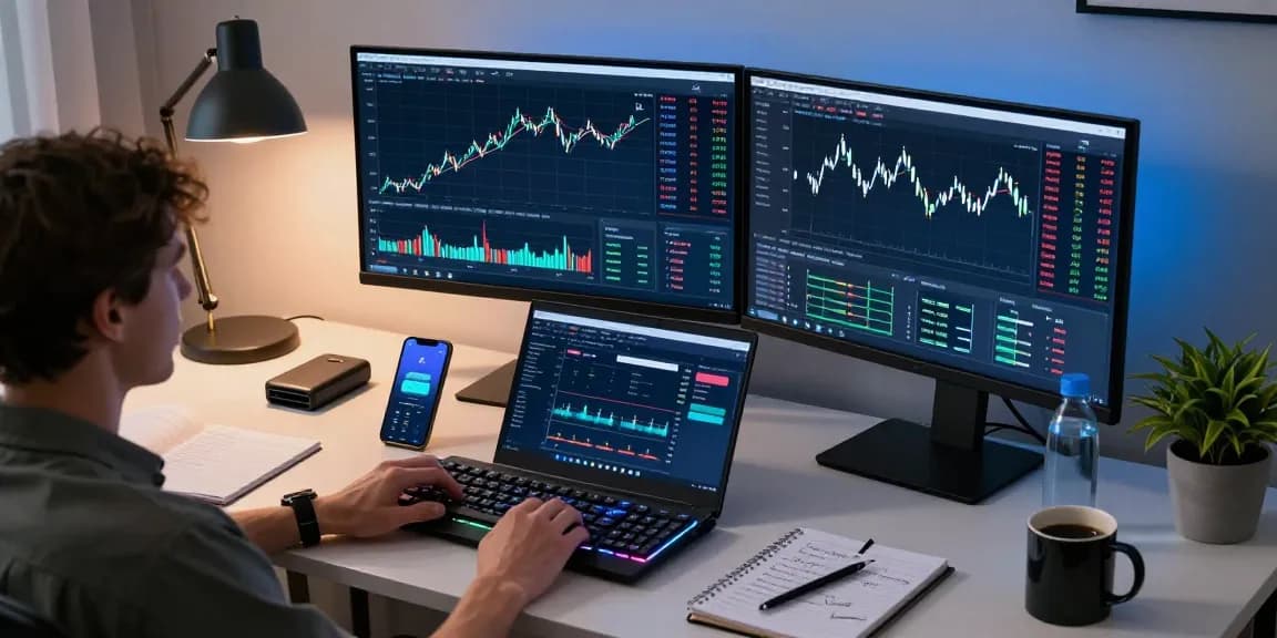 Play exchange environment with cryptocurrency trading setup featuring real-time charts, DeFi metrics, and secure wallet management for enhanced trading security.