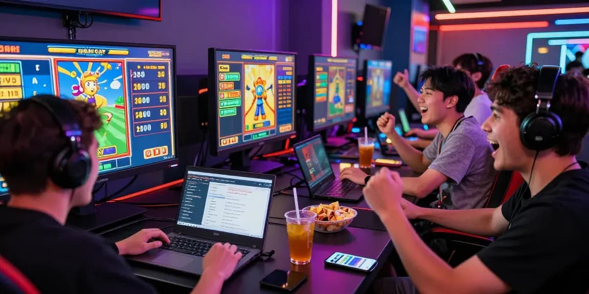Pengalaman bermain tanganemas di slot online yang menarik dengan pemain antusias dan suasana ceria.