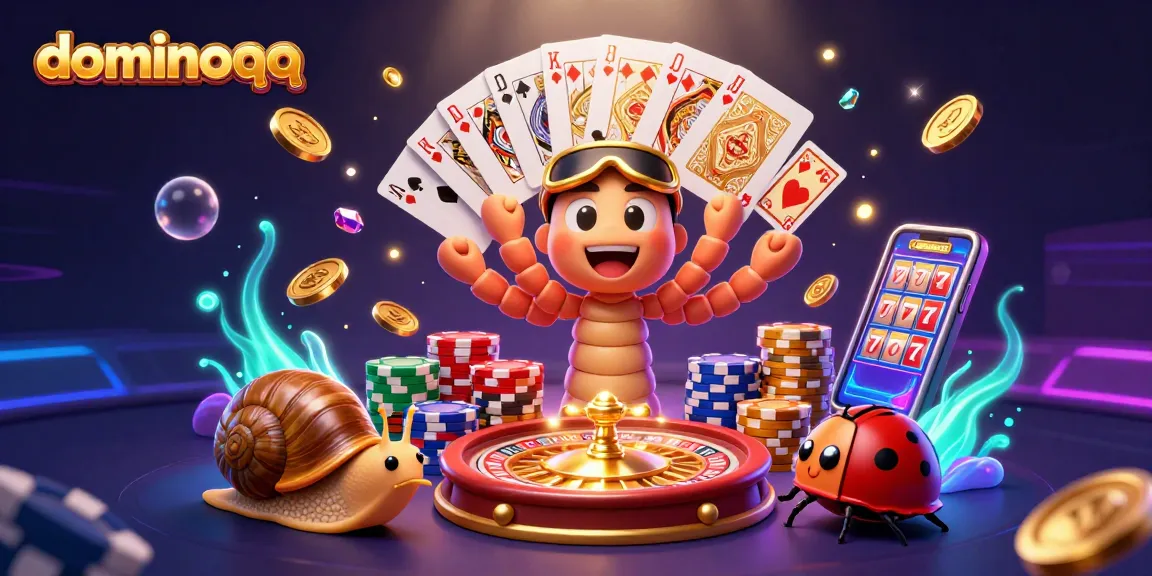 Experience the excitement of dominoqq gaming with vibrant characters and dynamic casino elements.