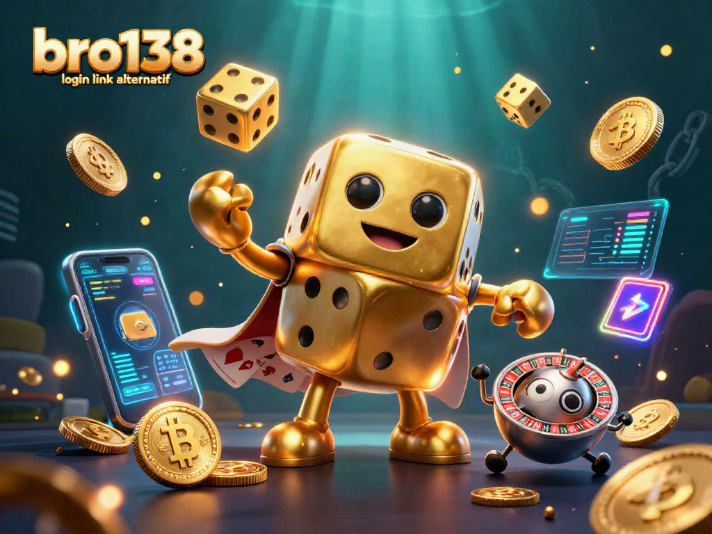 Masuk ke dunia taruhan dengan bro138 login link alternatif yang menampilkan dadu emas dan koin digital.