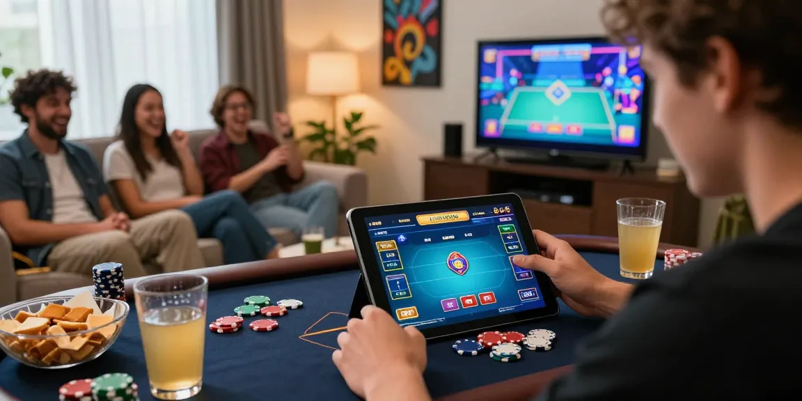 Teen Patti Gold app download scene with a user engaging in gameplay surrounded by colorful chips and friends.