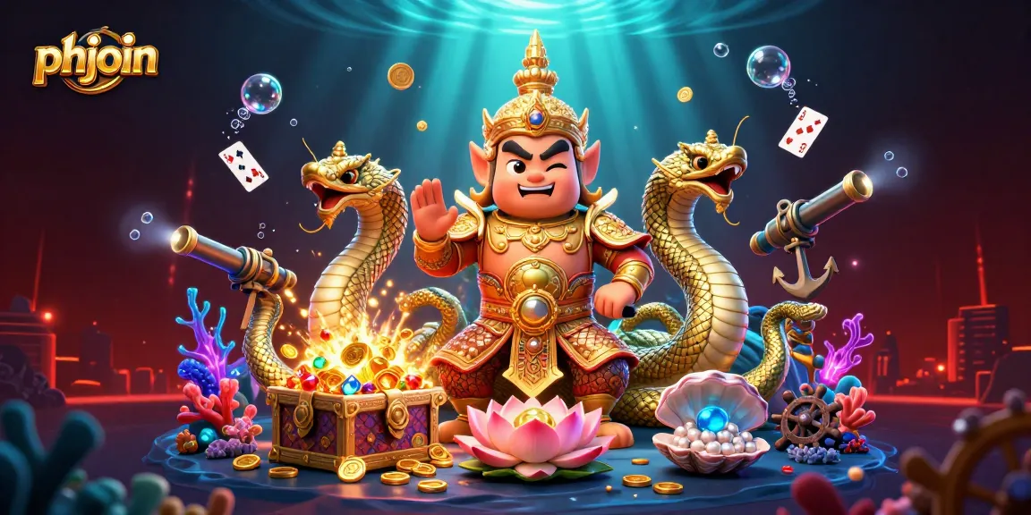 Engage in dynamic gameplay with phjoin atop a dazzling underwater casino scene filled with treasures.