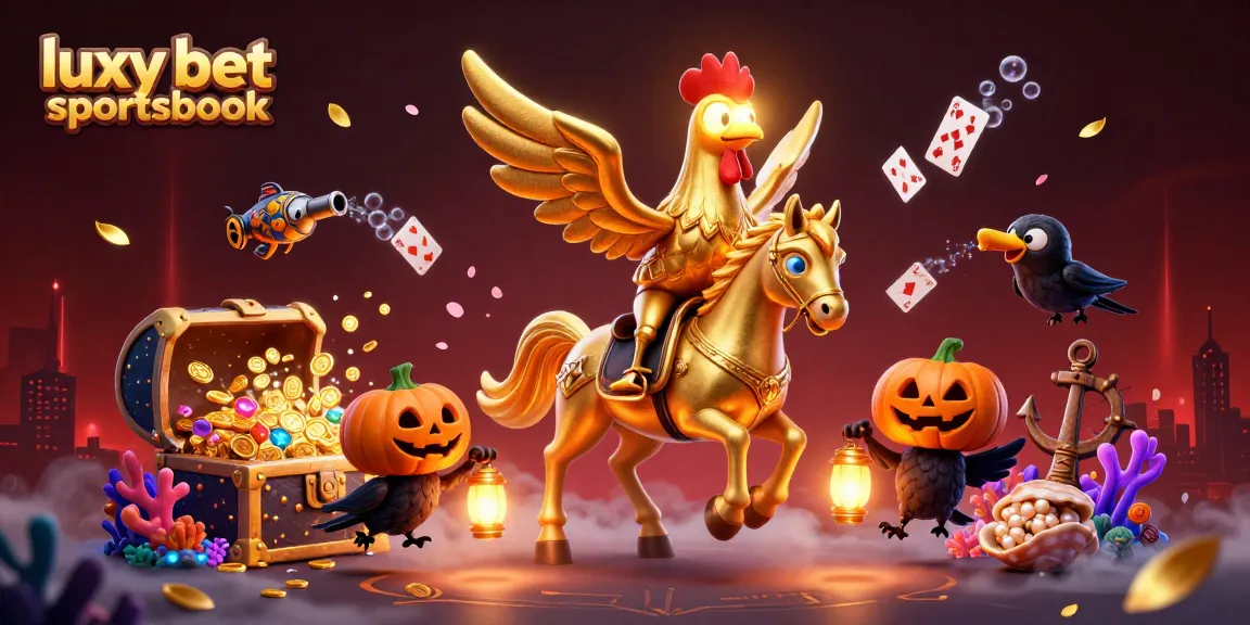 Experience thrilling action with luxy bet sportsbook in this vibrant casino illustration.
