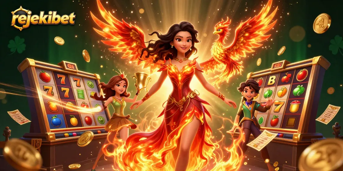 Spin and win at rejekibet's exciting 3D slot game illustration featuring vibrant characters and dynamic elements.