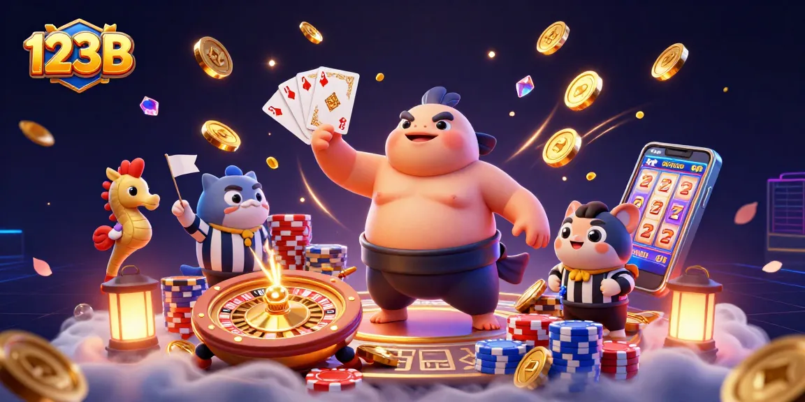 Immerse yourself in 123B's exciting gaming scene with vibrant characters and thrilling casino elements.