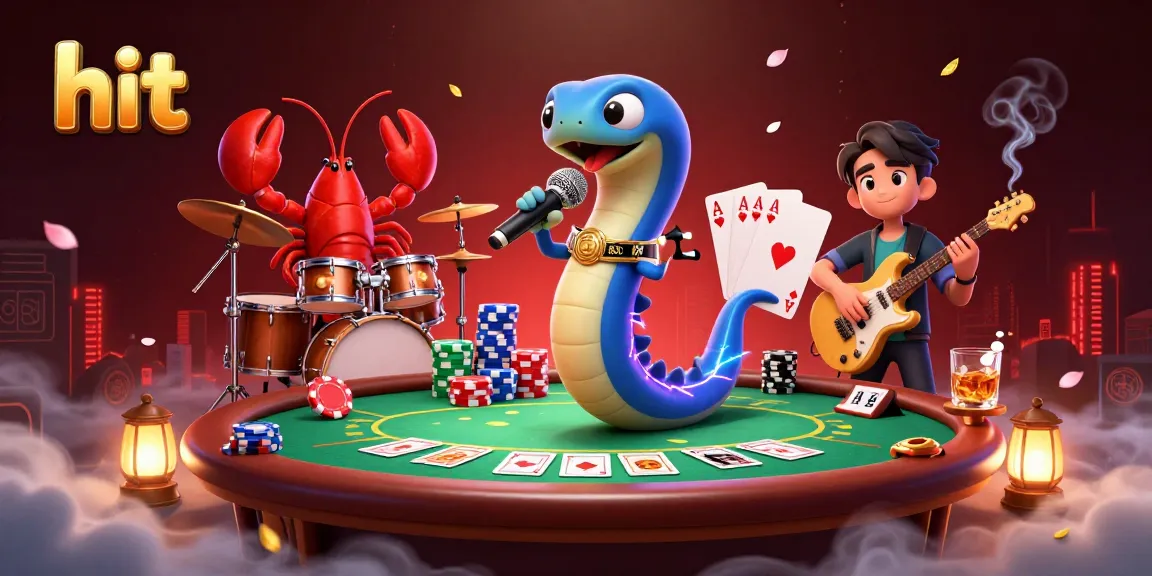 Hit casino action with an electric eel DJ and band in an underwater casino atmosphere.