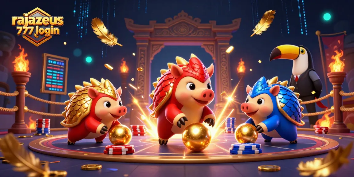 Engage in winning gameplay with rajazeus 777 login while rival pangolins bowl through poker chips.