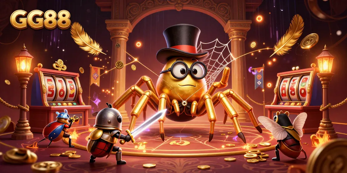 Experience the excitement of GG88 casino with an engaging scene of colorful characters and dynamic gaming actions.
