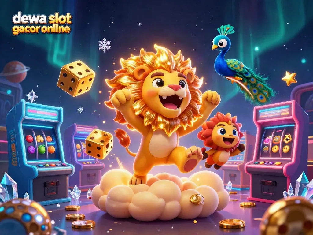 Rasakan pengalaman bermain dewa slot gacor online dengan karakter kartun 3D yang menggembirakan dan elemen permainan kasino yang menarik.