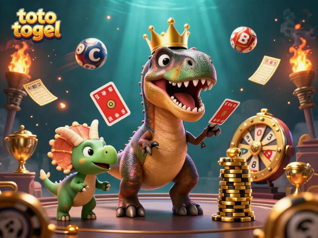 Experience thrilling toto togel excitement with vibrant characters and dynamic lottery elements.