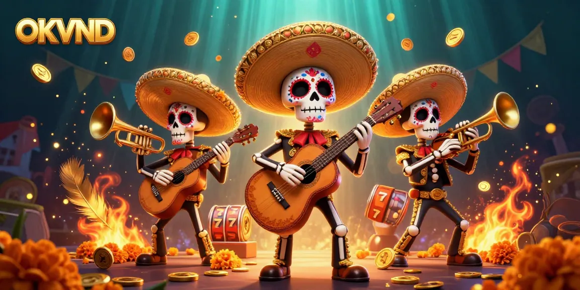 OKVND showcases a vibrant scene of a mariachi band in a lively casino atmosphere.