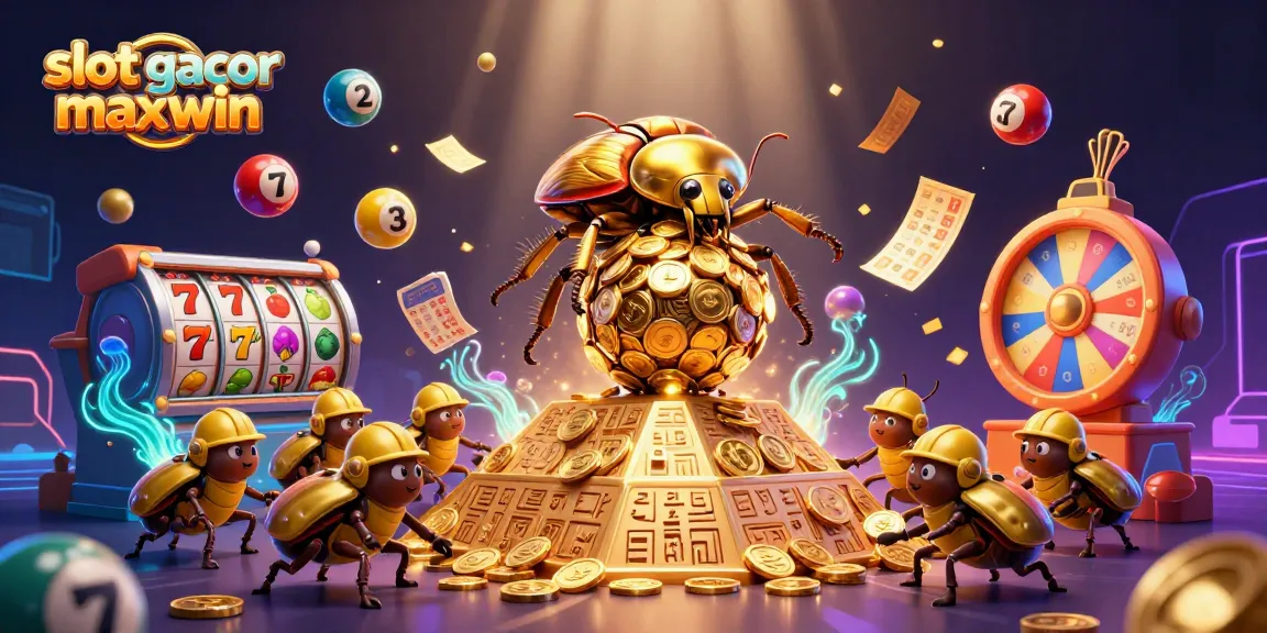 Slot gacor maxwin menampilkan serangkaian slot dan bola lotere yang dinamis.