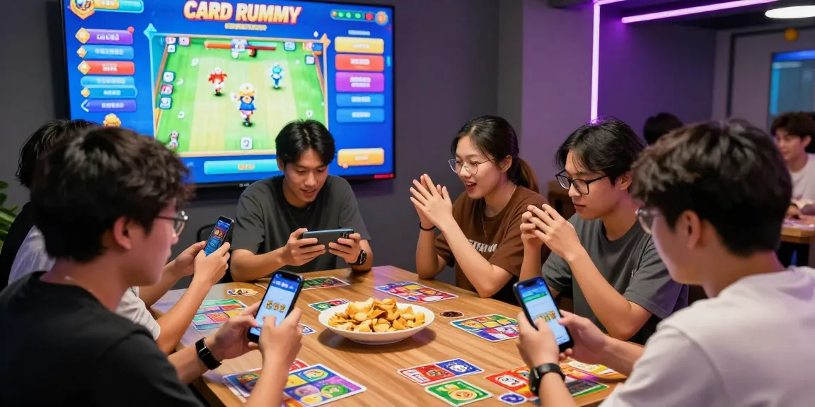 Engaged players enjoying earning games on mobile devices in a lively gaming environment.