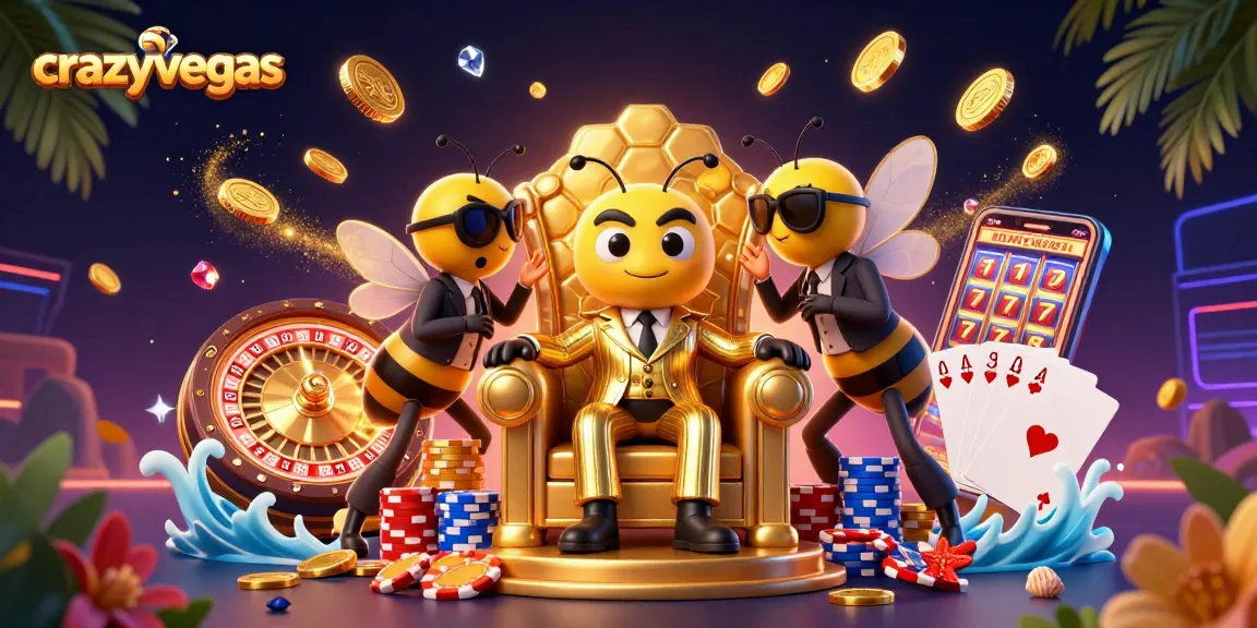 Experience the thrilling world of crazyvegas with a vibrant casino scene bursting with energy.
