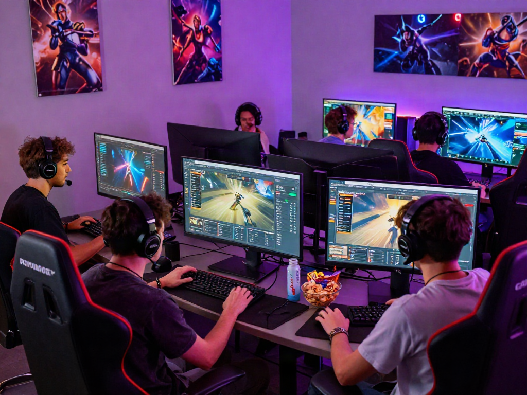 Playinexch gaming environment with friends enjoying online betting and live events.