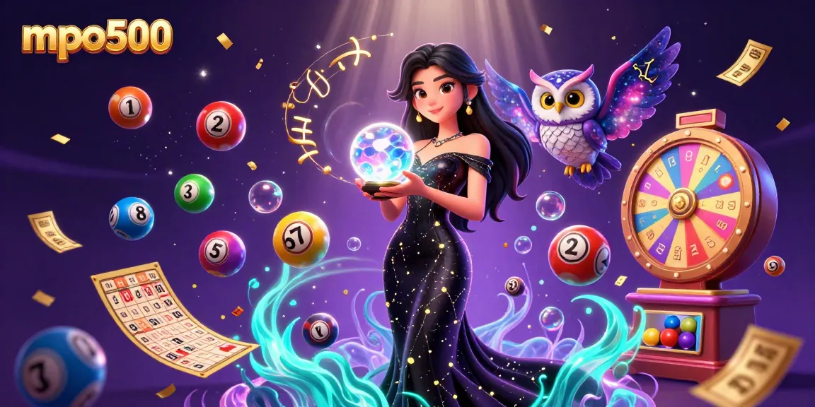 Experience the vibrant lottery excitement at mpo500 with colorful elements and stunning visuals.