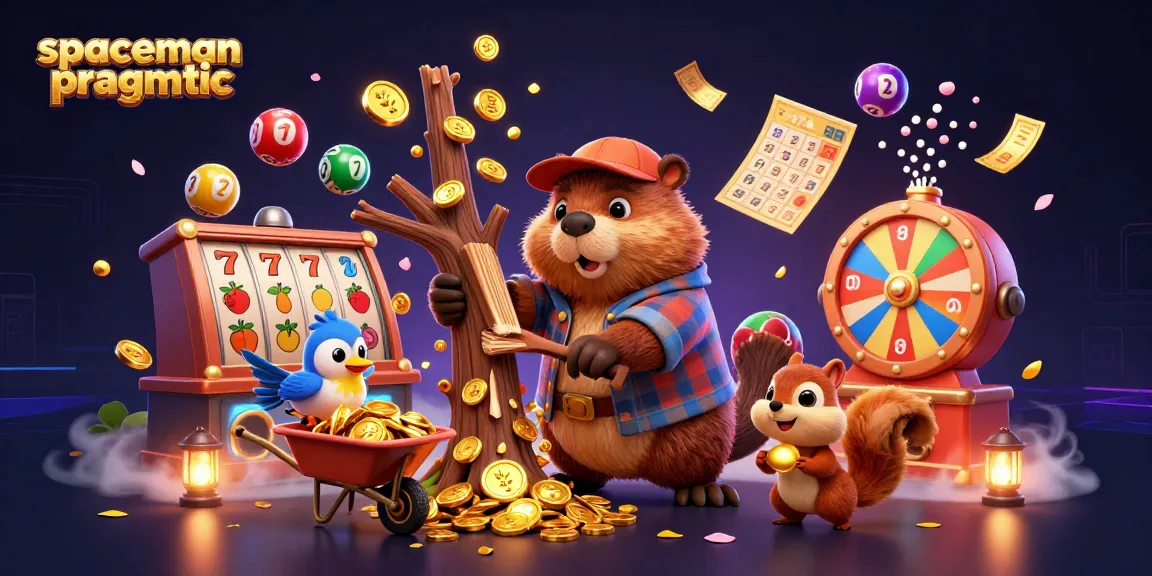Play big wins with spaceman pragmatic in a vibrant casino-themed illustration