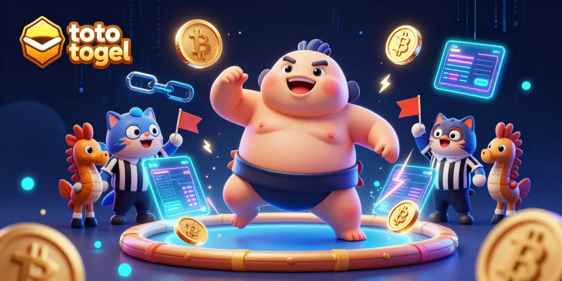 Engage with exciting toto togel gameplay featuring a fugu sumo wrestler in a vibrant underwater casino.