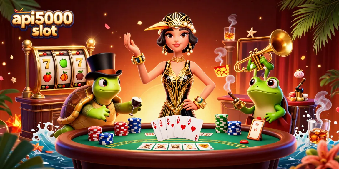 Menangkan pengalaman bermain api5000 slot dengan simbol keberuntungan dan suasana kasino yang penuh warna.