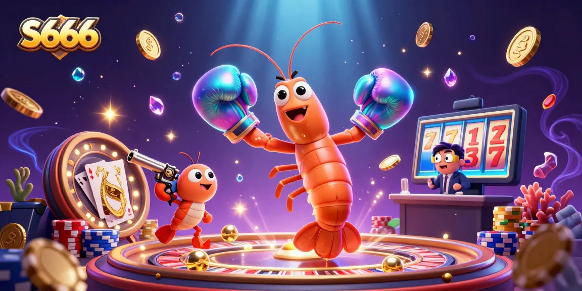 S666 showcases an exciting gambling scene with vibrant characters and dynamic casino elements, encouraging interaction.