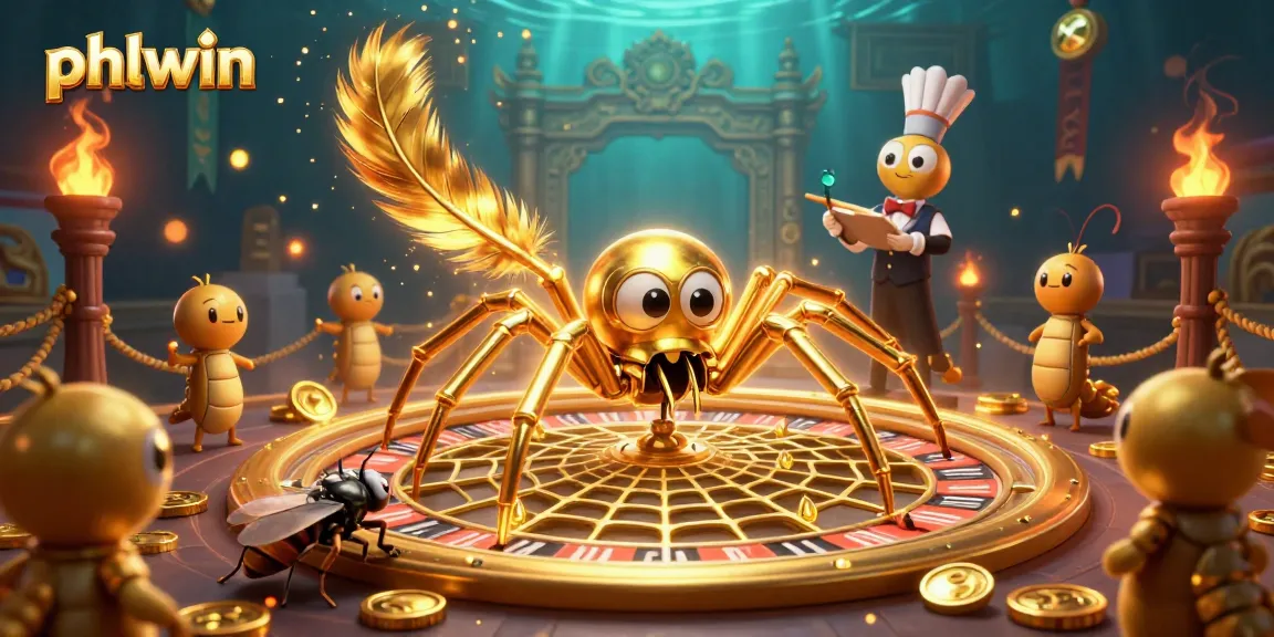 Interact with the thrilling world of phlwin as a fly places bets in a vibrant casino scene.