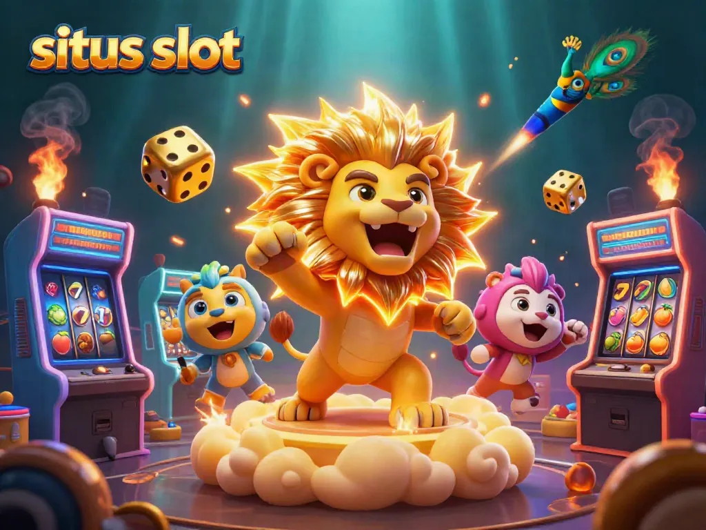 Menangkan permainan situs slot dengan keberuntungan 3D kartun yang memikat dan elemen kasino yang berkilau.