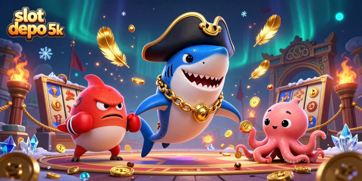 Win big with slot depo 5k in an exciting 3D casino scene featuring vibrant characters and dynamic elements.