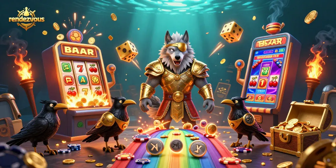 Rendezvous dalam kasino online, jackpot mengalir dari mesin slot dengan simbol keberuntungan.
