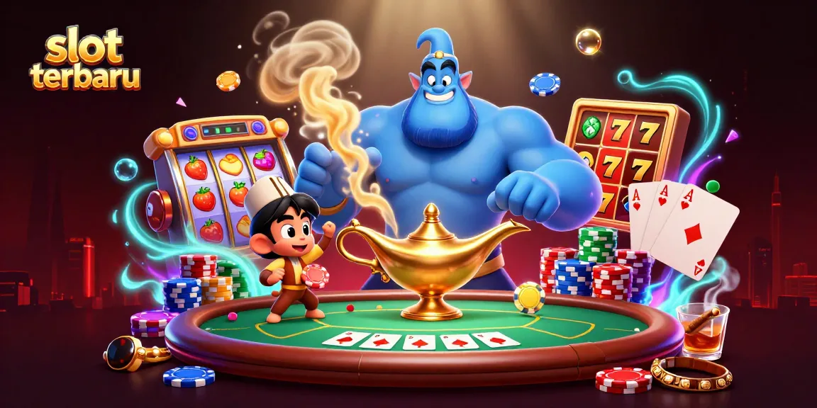 Experience the excitement of slot terbaru with colorful casino elements and lively characters in action.