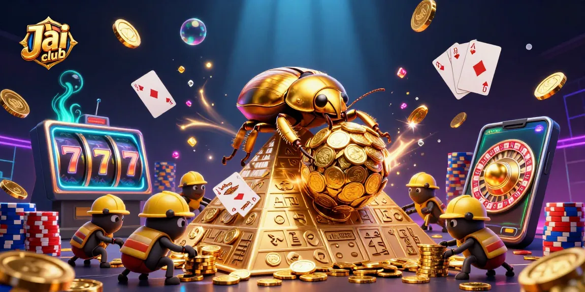 Win big with Jai club in this energetic online gaming scene filled with vibrant elements!