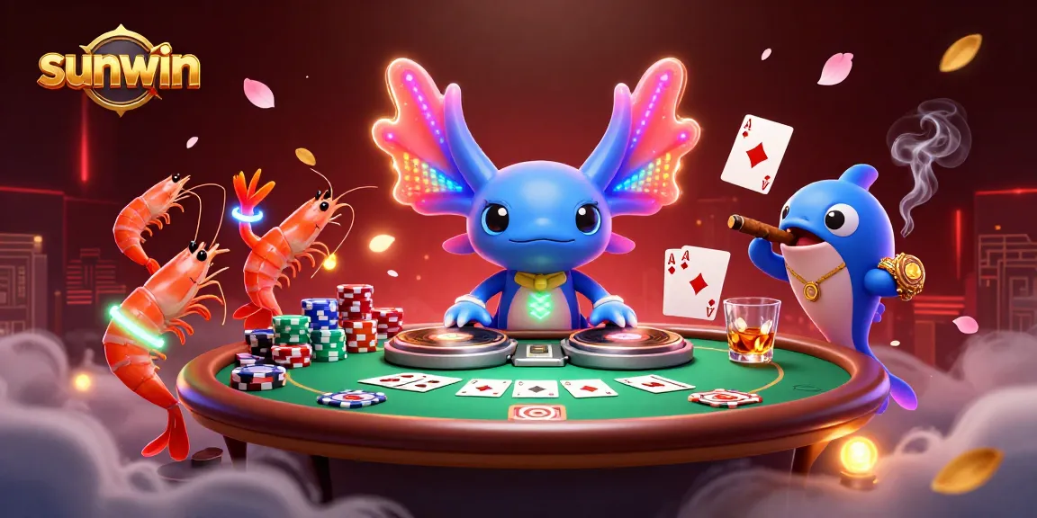 Experience vibrant gameplay at sunwin with an underwater DJ scene full of excitement and casino elements.