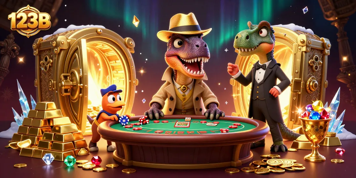 Experience thrilling moments at 123B as the velociraptor disguised at a casino table catches attention.